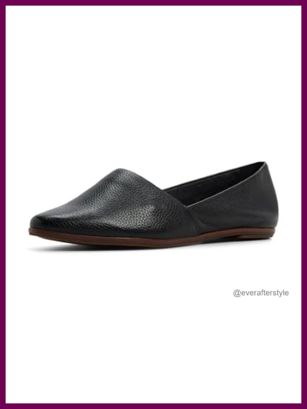 Leather Pointed Toe Slip-On Flat Loafer Cushioned Insole